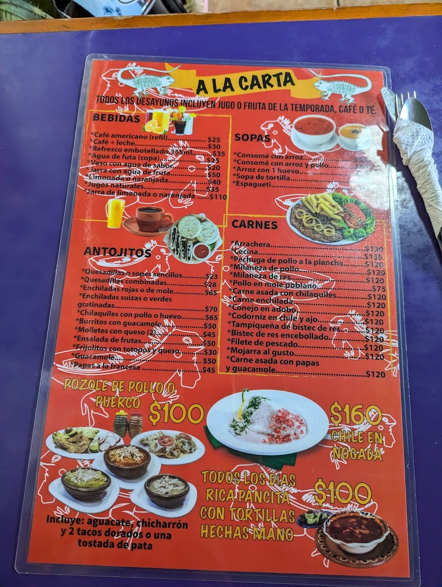 Iguanas Green’s Menu - Image 1
