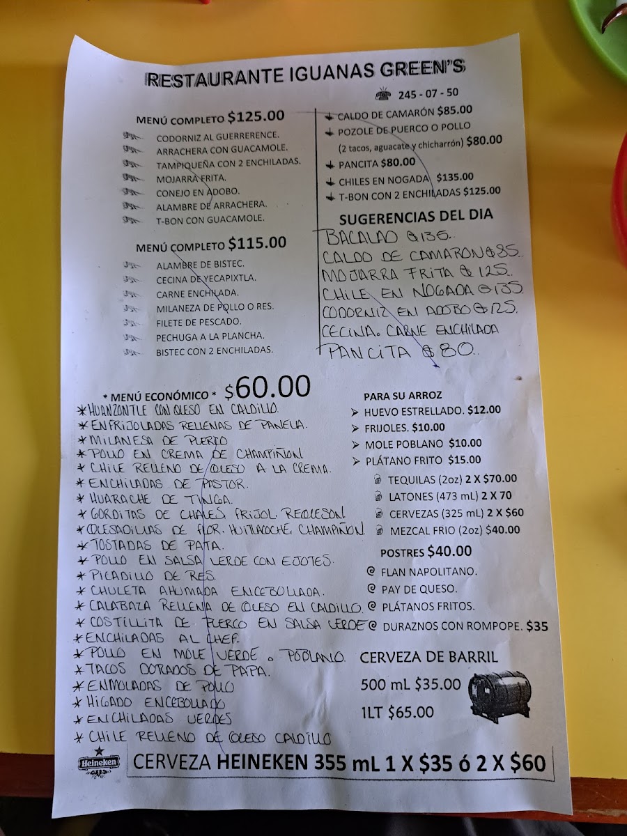 Iguanas Green’s Menu - Image 3